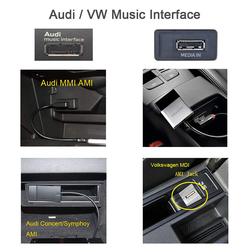 Bluetooh streaming adapter voor Audi AMI aansluiting, o.a. Spotify, Deezer, Pandora Bluetooh streaming adapter voor Audi AMI aansluiting, o.a. Spotify, Deezer, Pandora