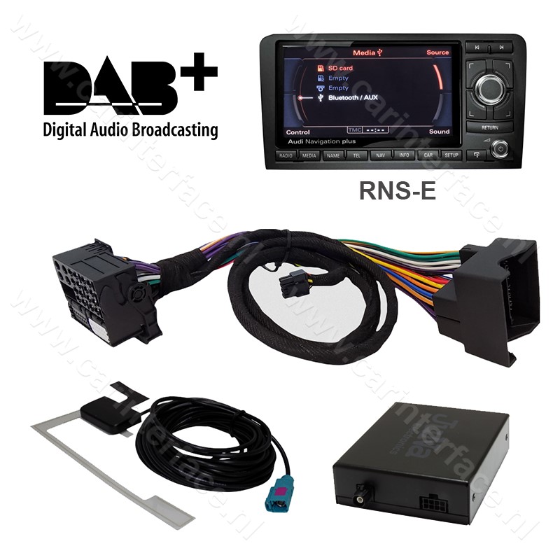 DAB / DAB+ interface adapter voor RNS-E audiosysteem van Audi, Seat Exeo, Lamborghini Gallardo DAB / DAB+ interface adapter voor RNS-E audiosysteem van Audi, Seat Exeo, Lamborghini Gallardo