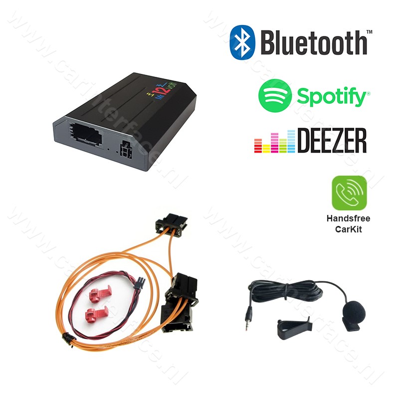 Bluetooth + Carkit interface / streaming audio adapter voor Audi met MOST MMI 3G (High / Basic / Plus) Bluetooth + Carkit interface / streaming audio adapter voor Audi met MOST MMI 3G (High / Basic / Plus)