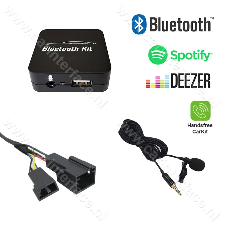 Bluetooth streamen + handsfree carkit interface / audio adapter voor BMW autoradio's, 3+6 pin Bluetooth streamen + handsfree carkit interface / audio adapter voor BMW autoradio's, 3+6 pin