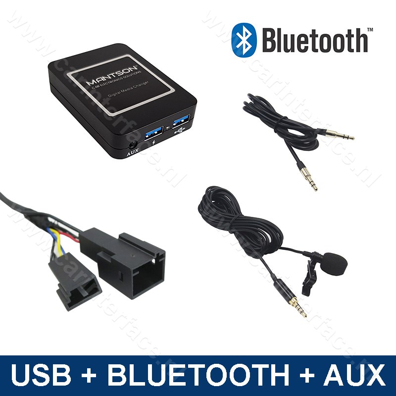 Bluetooth streamen + carkit / USB / AUX interface / audio adapter voor BMW autoradio's, 3+6 pin Bluetooth streamen + carkit / USB / AUX interface / audio adapter voor BMW autoradio's, 3+6 pin
