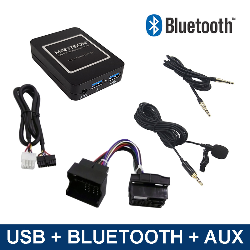 Bluetooth streamen + carkit / USB / AUX interface / audio adapter voor 40-pin BMW autoradio's Bluetooth streamen + carkit / USB / AUX interface / audio adapter voor 40-pin BMW autoradio's