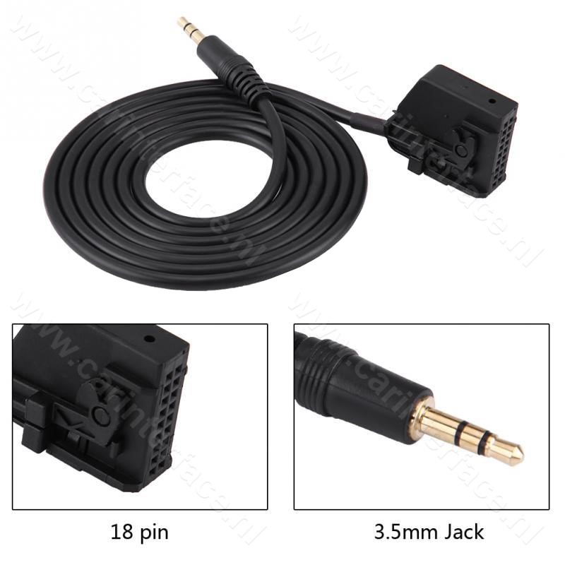 3.5mm AUX kabel / audio 18-pin adapter voor Mercedes-Benz Command APS 2.0 3.5mm AUX kabel / audio 18-pin adapter voor Mercedes-Benz Command APS 2.0