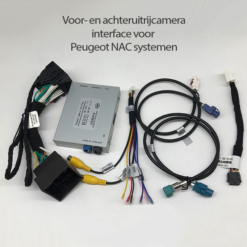 Voor- en achteruitrijcamera interface voor Peugeot 308 / 4008 NAC systemen en Citroen C3 2018 Voor- en achteruitrijcamera interface voor Peugeot 308 / 4008 NAC systemen en Citroen C3 2018
