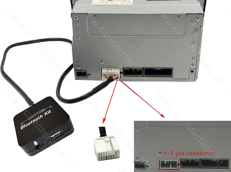 Bluetooth streamen + handsfree carkit interface / audio adapter voor Opel Agila B autoradio's Bluetooth streamen + handsfree carkit interface / audio adapter voor Opel Agila B autoradio's