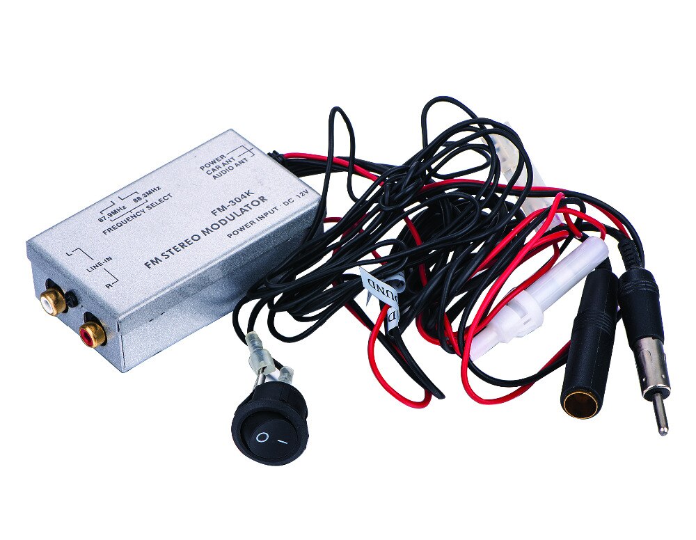 AUX IN via de universele bedrade FM modulator / transmitter over de antennekabel voor diverse autoradio's AUX IN via de universele bedrade FM modulator / transmitter over de antennekabel voor diverse autoradio's