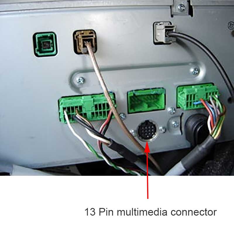 8-pin naar 13-pin verloopkabel voor VOLVO HU-series RTi navigatiesystemen (YT-V813) 8-pin naar 13-pin verloopkabel voor VOLVO HU-series RTi navigatiesystemen (YT-V813)