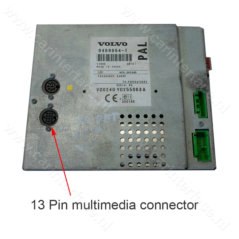 8-pin naar 13-pin verloopkabel voor VOLVO HU-series RTi navigatiesystemen (YT-V813) 8-pin naar 13-pin verloopkabel voor VOLVO HU-series RTi navigatiesystemen (YT-V813)