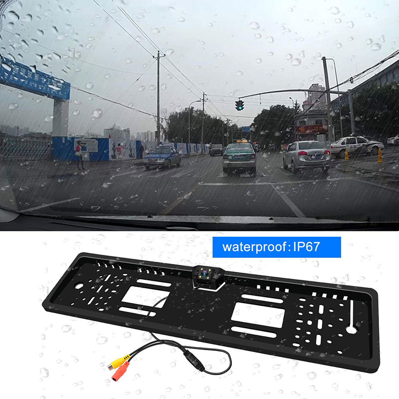 Kentekenplaat achteruitrij HD camera met nachtzicht Kentekenplaat achteruitrij HD camera met nachtzicht