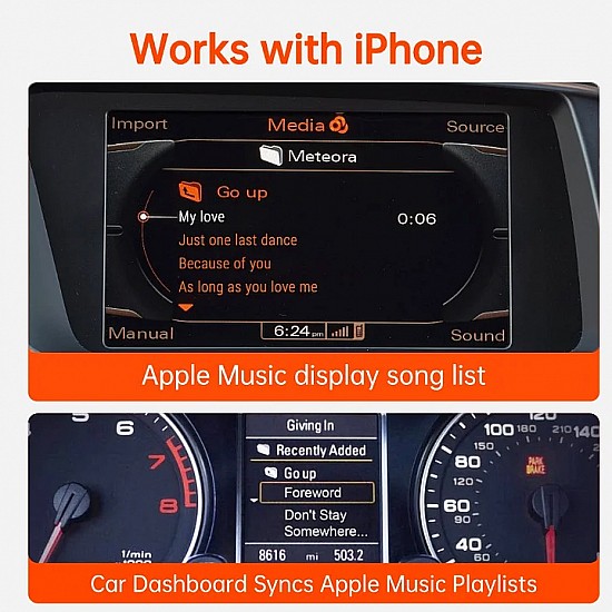 Bluetooh streaming adapter voor Audi MMI 3G met AMI  en VW MDI aansluiting
