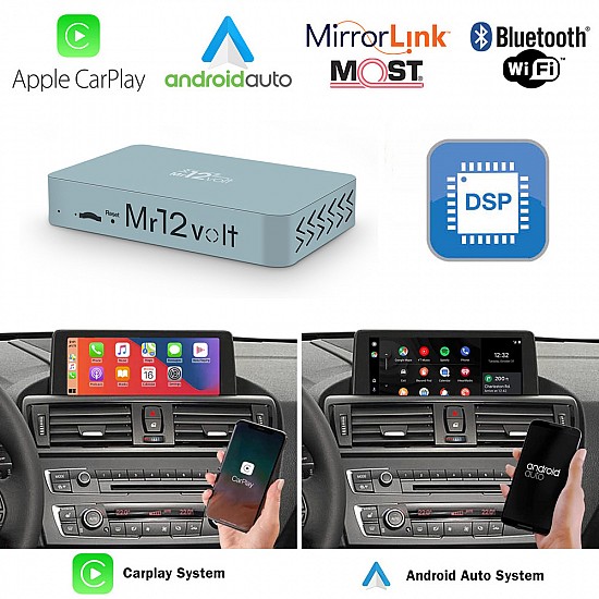 Apple CarPlay / Android Auto / Mirrorlink multimedia, camera MOST Interface for BMW NBT (ID4) (8.8"/10.25")