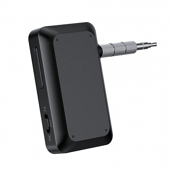 Bluetooth to AUX interface adapter for wireless music streaming and hands-free calling