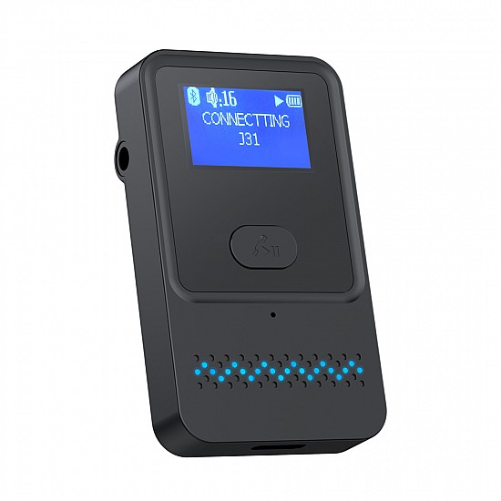 Bluetooth to AUX interface adapter for wireless music streaming and hands-free calling