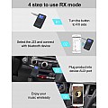 Bluetooth to AUX interface adapter for wireless music streaming and hands-free calling