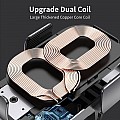 Soporte universal para teléfono móvil para rejilla de ventilación del coche con cargador inalámbrico Qi de 15 W