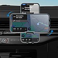 Soporte universal para teléfono móvil para rejilla de ventilación del coche con cargador inalámbrico Qi de 15 W