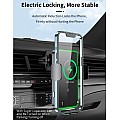 Soporte universal para teléfono móvil para rejilla de ventilación del coche con cargador inalámbrico Qi de 15 W