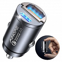 AINOPE USB-C + USB-A car charger, 12V, QC3.0 & PD3.0, 90W, black