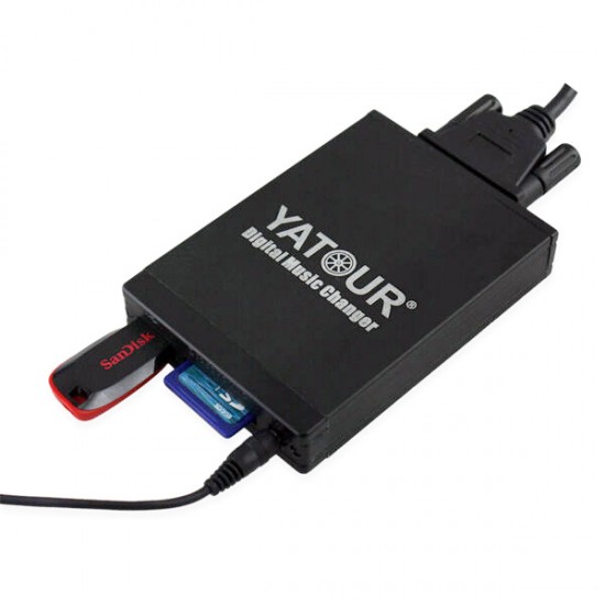 Interfaz/adaptador de audio Yatour USB, SD, entrada AUX, MP3 para autorradios LEXUS (YTM06-TOY2)
