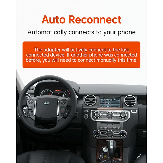 Adaptador de transmisión Bluetooth para Range Rover, Land Rover y Jaguar con interfaz USB/iPod