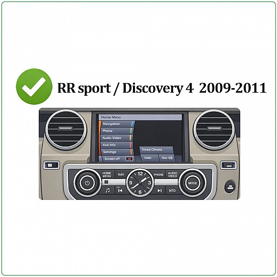 CarPlay & Interfaz Android Auto / Mirrorlink para Range Rover Sport L320 y Discovery 4 / LR4 (2009–2011)