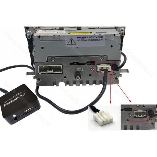 Bluetooth streamen + handsfree carkit interface / audio adapter voor Mazda autoradio's Bluetooth streamen + handsfree carkit interface / audio adapter voor Mazda autoradio's
