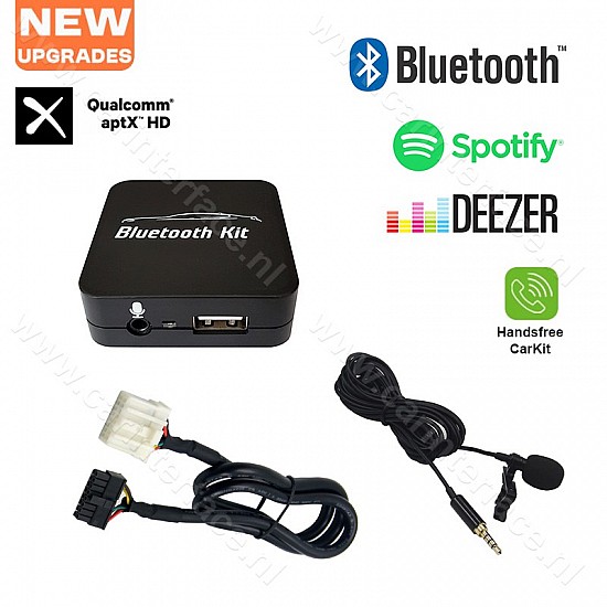 Bluetooth streaming + hands-free car kit interface / audio adapter for Mazda car radios PRO