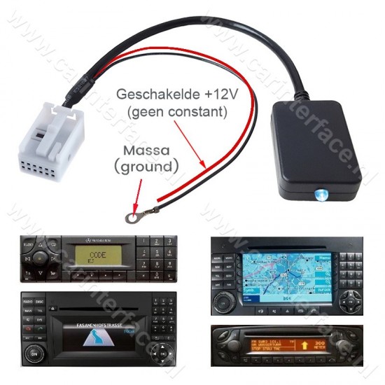 Adaptador de transmisión Bluetooth para Mercedes-Benz Comand APS NTG 2, Audio 20, Audio 50 APS