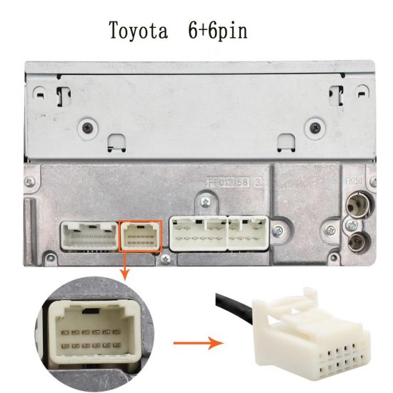 Bluetooth streaming interface / audio adapter voor Toyota 6+6 pin autoradio's Bluetooth streaming interface / audio adapter voor Toyota 6+6 pin autoradio's
