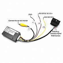 Adaptador convertidor de interfaz de cámara de marcha atrás RGB a RCA para radios Volkswagen RCD510 RNS510 RNS315