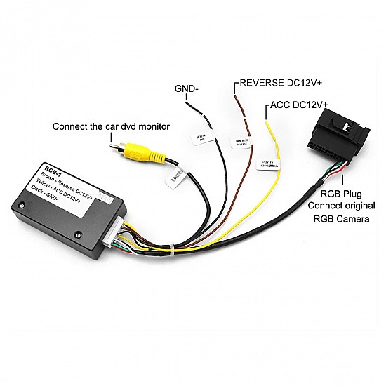 Adaptador convertidor de interfaz de cámara de marcha atrás RGB a RCA para radios Volkswagen RCD510 RNS510 RNS315