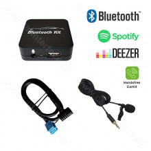 Bluetooth streamen + handsfree carkit interface / audio adapter voor Peugeot autoradio's, 8-pin