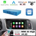 Audi CarPlay / Android Auto / Mirrorlink Interface met DSP voor Audi A4 (8K) en A5 (8T) met MMI 2G High (MOST)