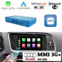 CarPlay & Android Auto / Mirrorlink DSP Interface voor Audi Audi A8 (4H) 2010+ met MMI 3G en 3G+ (MOST)