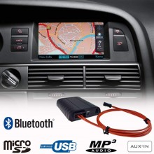 Bluetooth + USB + SD + AUX IN interface / adapter voor Audi met MMI 2G High / Basic  (MOST)