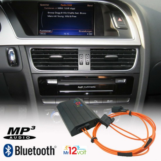 Bluetooth interface / streaming audio adapter for Audi with MOST MMI 3G (High / Basic / Plus)