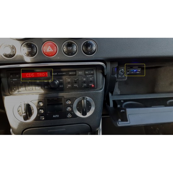 Bluetooth / USB / AUX interface / audio adapter voor SKODA autoradio's (8-pin)