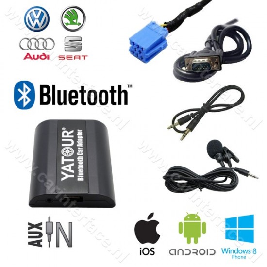 Yatour Bluetooth interface / audio adapter met AUX ingang voor SKODA autoradio's