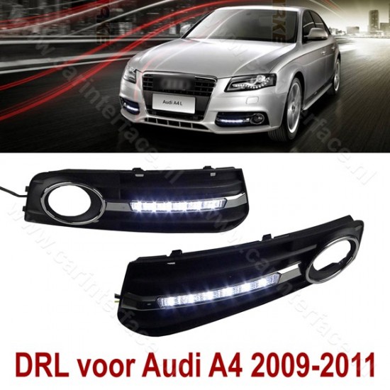 Dagrijverlichting voor Audi A4 B8 2009, 2010, 2011, 2012 (LED DRL)
