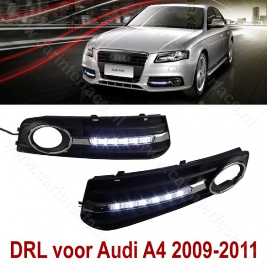 Daytime running lights for Audi A4 B8 2009, 2010, 2011, 2012 (LED DRL)