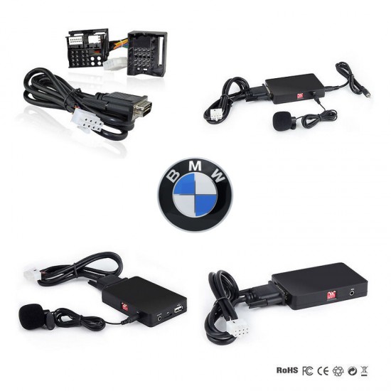 Bluetooth streamen + carkit / USB / AUX interface / audio adapter voor 40-pin BMW autoradio's