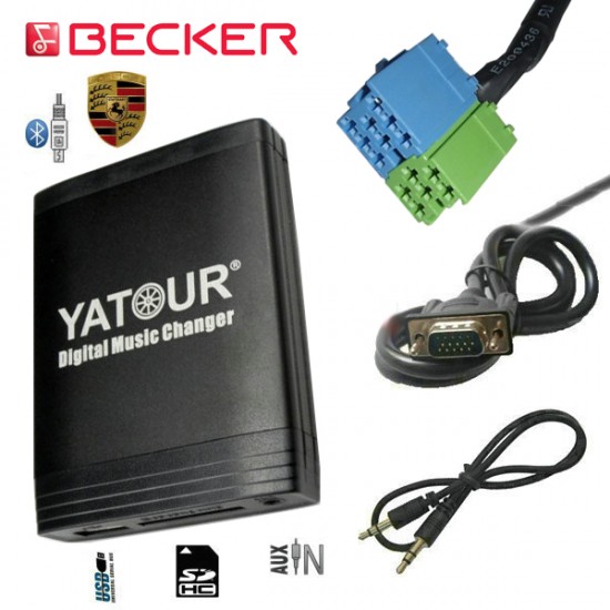 Yatour USB/SD/AUX IN MP3 interface voor Becker en Porsche autoradio's (YTM06-BEK)