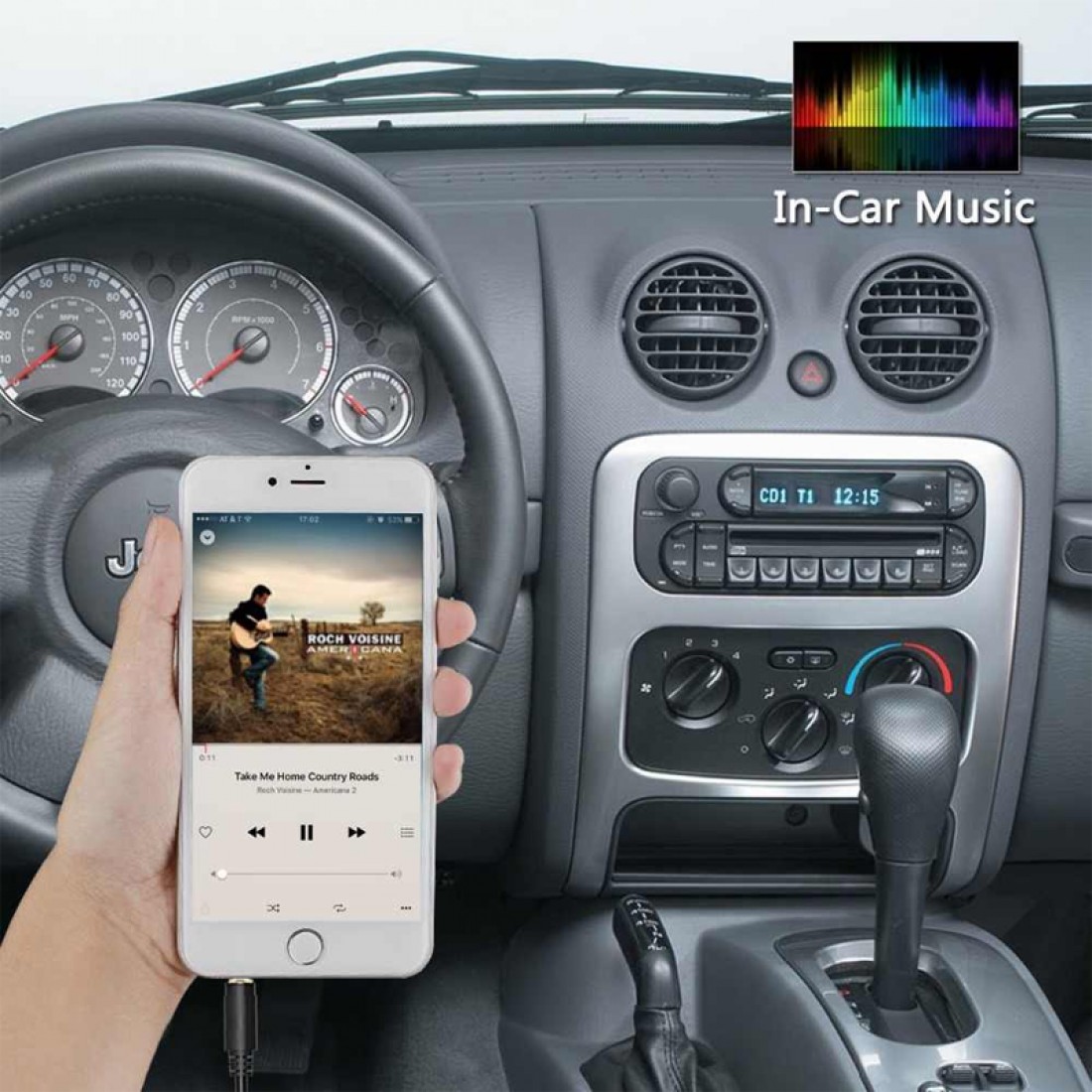 Bluetooth , USB, AUX IN, MP3 interface adapter voor Chrysler, Dodge en ...