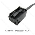 Bluetooth streamen + handsfree carkit interface / audio adapter voor Peugeot autoradio's, 12-pin