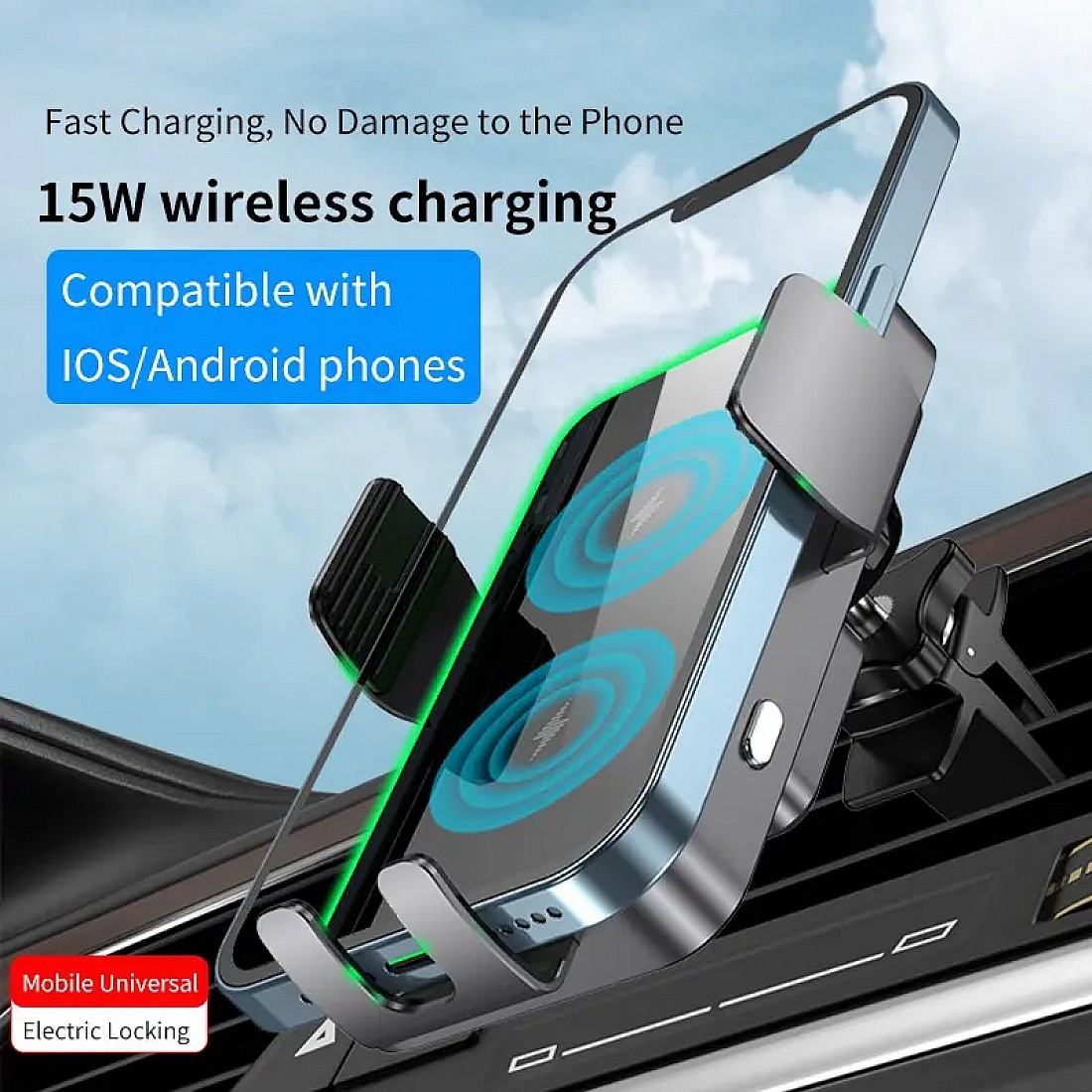 MMOBIEL Telefoonhouder 15W Draadloze Autolader Automatische Telefoonklem voor in de... | bol