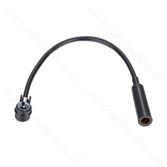 Autoradio antenne adapter DIN naar ISO, 20cm kabel, haaks