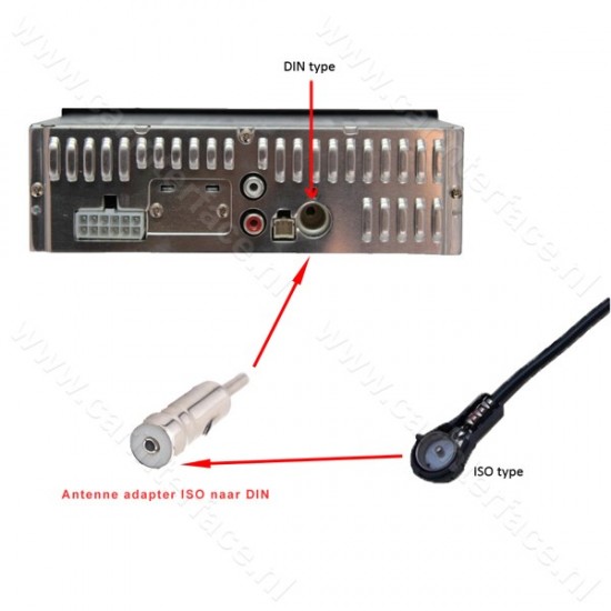 wassen de elite Stemmen Autoradio antenne adapter ISO naar DIN