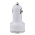 Dual USB car charger, 2.1A, white