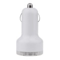 Dual USB car charger, 2.1A, white