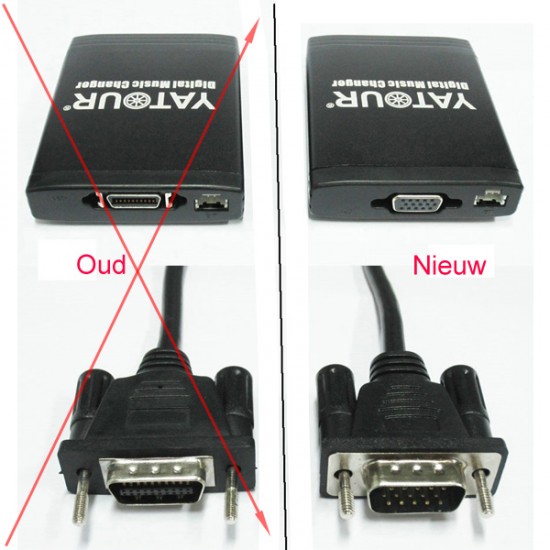 TOY3 cable for Yatour with VGA connection